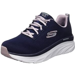 Skechers Dames D'lux Walker Get Oasis Sneaker, Navy Mesh Lavendel Trim, 37 EU