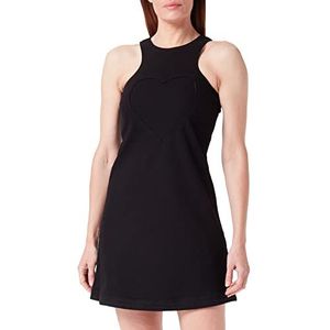 Love Moschino Mouwloze korte jurk voor dames, zwart, 40, zwart, 40