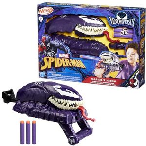 Marvel - Spider-Man VenomVersus - Speelgoedpistool - Zwart en Wit - Inclusief NERF-Darts