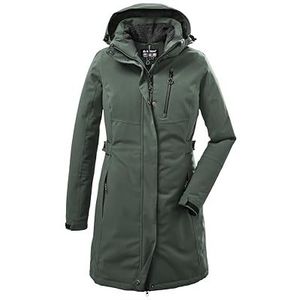 killtec Dames functionele parka/parka met afritsbare capuchon KOW 165 WMN PRK, groengrijs, 50, 37726-000