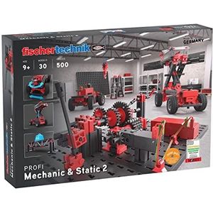 fischertechnik 536622 ADVANCED Mechanic & Static 2 – bouwdoos voor kinderen vanaf 9 Jaar, een experimenteerset met 30 modellen en 1 motor