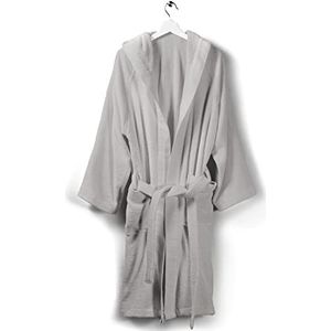 Caleffi Badjas van katoen grijs zacht - 1000397