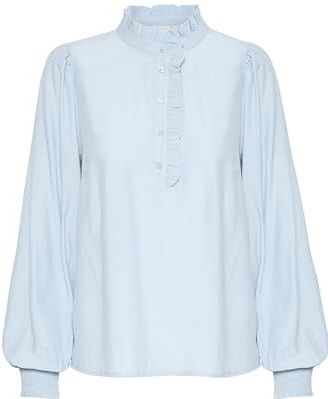 Kaffe - KA Dorit - Blouse - Lichtblauw - Lange Mouw