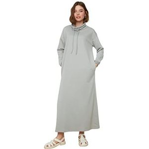 Trendyol Dames bescheiden Maxi Basic Regular Knit Bescheiden Jurken, Grijs, 38