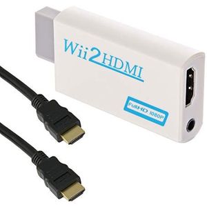 GoldOars Wii naar HDMI Wii naar HDMI Converter Adapter Full HD 1080P Video Converter Adapter met Audio 3,5 mm jack uitgang