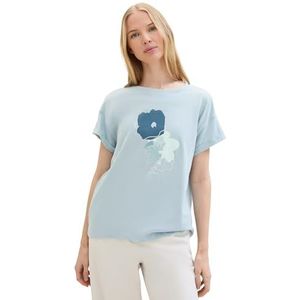 TOM TAILOR T-shirt voor dames, 30463 - Dusty Mint Blue, XL