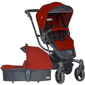 Pallas 667, Tweed robijnrood, PATRON kinderwagen 2-in-1 combi systeem