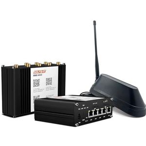 SELFSAT MWR 6550 5G Cat 19 WiFi 6 WLAN-router tot 3,4 Gbps incl. Shark 5G antenne zwart