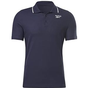 Reebok Mannen identiteit linkerborst logo poloshirt, groen, L, Groen, S