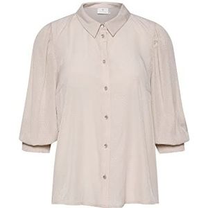KAFFE Dames T-shirt, 3/4 mouwen/blouse, zand dollar, 42