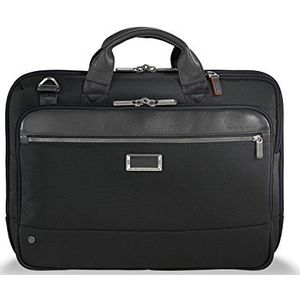 Briggs & Riley Unisex @Work Slim korte aktetas, Zwart, 42 cm, Aktetas