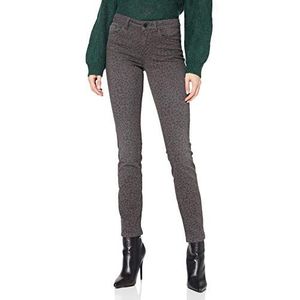 TOM TAILOR Dames Alexa Slim Jeans met Leo-print 1022793, 24691 - Dark Grey Leopard Design, 25W / 32L