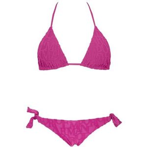 EMPORIO ARMANI Vrouw 3D Bold Logo Driehoek Bikini Violet XS, Bouganville 3d Ea Lo, XS