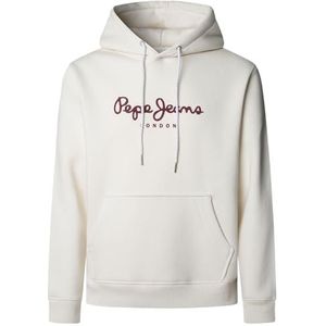 Pepe Jeans Heren Macbeth Plain Hoodie Sweatshirt, Beige (ivoorwit), XS, beige (ivoorwit), XS