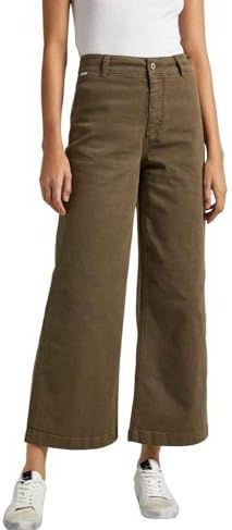 Pepe Jeans, Dames, Broeken, Groen, Maat: W25 L30 Katoen,
