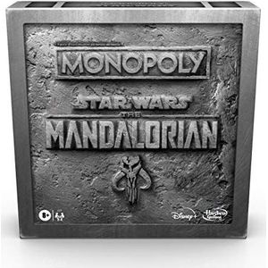 Hasbro Monopoly Star Wars Edition The Mandalorian, spel in blikjes geïnspireerd op de tv-serie The Mandalorian