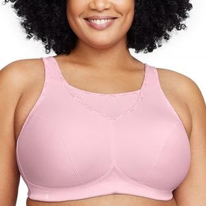 Glamorise Sportbeha voor dames, met perfecte grip, ondoorzichtig, Perfect Roze, 100C