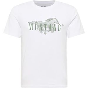 MUSTANG - Austin - Shirt - Lichtgroen/Wit - Jersey