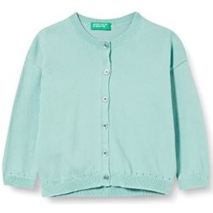 United Colors of Benetton Koreana Jersey M/L 1194G5007 Cardigan-trui, aquamarijn 3L7, 98 meisjes, aquamarijn 3l7, 24 Maanden