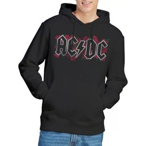 ACDC Roses Logo Hoodie, Zwart, XX-Large, Zwart, XXL