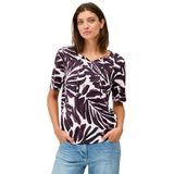 Cecil - Tuniek - Rood - Katoen-Modaalmix - Korte Mouwen