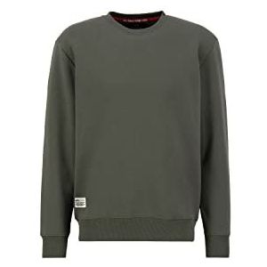 ALPHA INDUSTRIES Dragon Emb Sweater Herentrui, 142, donker olijfgroen, XS