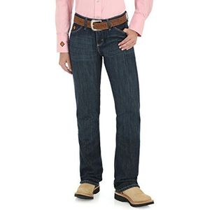 Wrangler Women's Flame Resistant Western Midrise Boot Cut Jean, Rinse Wash, 17x34