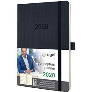 SIGEL C2024 Weekagenda 2020, ca. A5, zwart, softcover Conceptum - meer modellen