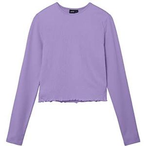 NAME IT Girl's NLFFEMI LS Crop Top, Sand Verbena, 158/164, Zand Verbena, 158/164 cm