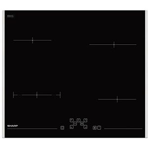Sharp e KH6V08FT00 60cm Vitrokeramische kookplaat | Touch Control, zwart keramiek, elektrisch