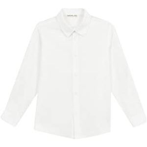 DeFacto Shirt met lange mouwen voor jongens met lange mouwen voor jongens, wit, 9-10 Jaar