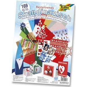 folia 949 Knutseltrends ""Kerstmis Scandinavisch"", 169 delen, creatieve set voor kinderen en volwassenen, met verschillende trendy materialen
