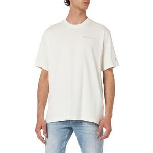 Champion Rochester 1919 Eco Future Circular gerecycled katoen S/L T-shirt, crèmewit, M heren SS24, crèmewit., M