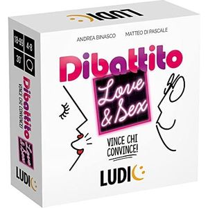 Ludic Debat Love & Sex wint Wer overtuigt It55386 gezelschapsspel voor volwassenen voor 2-6 spelers, Made in Italy