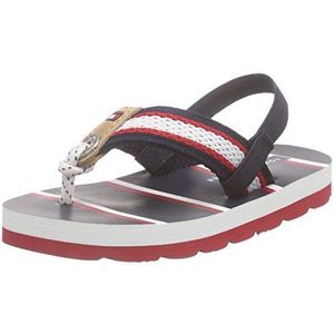 Tommy Hilfiger Jongens M3285arlin Inf 1d Teenslippers, Multicolor Midnight White Tango Red 403, 24 EU
