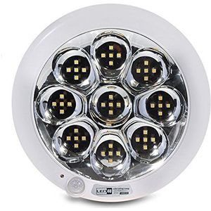 Led4U LED Plafon plafondlamp plafondlamp 45 LEDs lichten lamp licht met bewegingsmelder geluid sensor geluid PIR sensor 9W warm wit koud wit (warm wit)