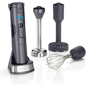 Cuisinart CSB300BE Style Collection Cordless 3 in 1 Hand Blender, Whisk and Masher, 3 in 1 draadloze staafmixer, Midnight Grey