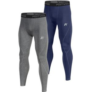 MEETWEE Thermische broek voor heren, thermisch ondergoed, lange panty, warm, compressie, basislaag leggings