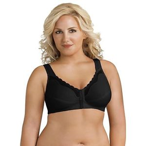 Exquisite Form Womens Fully Front Close Posture With Lace 5100531 Bra, Black, 44D US