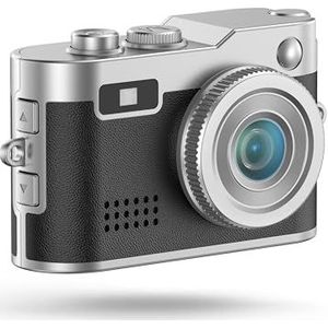 Energy Sistem Mini-HD-camera – 2,4 cm (0,96 inch) display, 2 MP fotoresolutie en 1080p video, batterij met 200 mAh, inclusief 16 GB SD-kaart en type-C-adapter en voice-recorder.