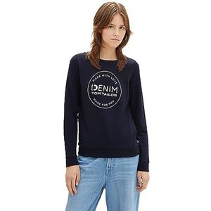 TOM TAILOR Denim Sweatshirt voor dames, 10668 - Sky Captain Blue, XXL