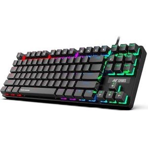 Ant Esports MK1000 TKL Mechanical Gaming Keyboard | Compact Design | Outemu Blue Switches | Multicolour LED | Premium Build | Dynamic Lighting | Ideal for PC Gamers