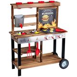 Theo Klein BBQ Country zomerkeuken I Houten speelkeuken met barbecue en plantstation I Incl. accessoires I FSC(TM)-gecertificeerd hout (FSC(TM) C188230) I Speelgoed voor kinderen vanaf 3 jaar