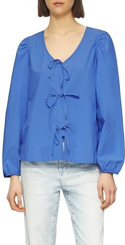 s.Oliver - Blouse - Blauw - Blouseshirt - Lange Mouw
