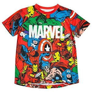 Marvel Comics Kern Avengers Sublimated T-shirt, Meisjes, 98-164, Rot, Offici�ële Koopwaar