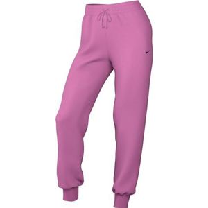 Nike Damesbroek W NSW Phnx FLC Mr Pant Std, Playful Pink/Black, FZ7626-675, 2XL