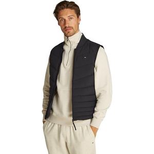 Tommy Hilfiger Heren MIX QUILT VEST MW0MW37680 Vest, Zwart, S, Zwart (zwart), S