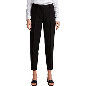 ICHI IHLEXI PA3 Damesbroek, stoffen broek met stretch, rechte snit met elastische tailleband, Zwart (194008), 38