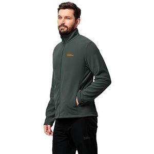 Jack Wolfskin Taunus Fz M Fleecejack, Olive, Zwart, S Heren, olijfzwart, S