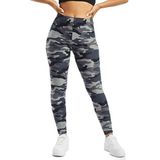 Urban Classics Dameslegging, Camo, yoga-fitnessbroek, lange streetwear en sportbroek in camouflage-look, in 4 kleuren, maten XS - 5XL, Dark Camo, L